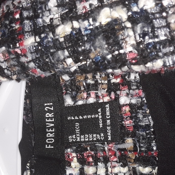 Metallic Plaid Tweed Forever 21 Jacket - Picture 7 of 8